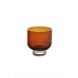 Vase OMAHA en verre orange foncé, design moderne et épuré.