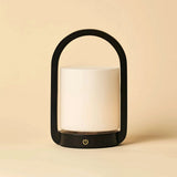 Lampe rechargeable en bois marron foncé George