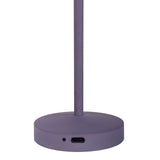 Table de batterie à LED à 2 ert "Gomba" pour l'extérieur et à l'intérieur, en métal et en plastique en mûre, 18,5 cm de haut