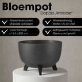 Jardinière d'extérieur Doppio Anthracite