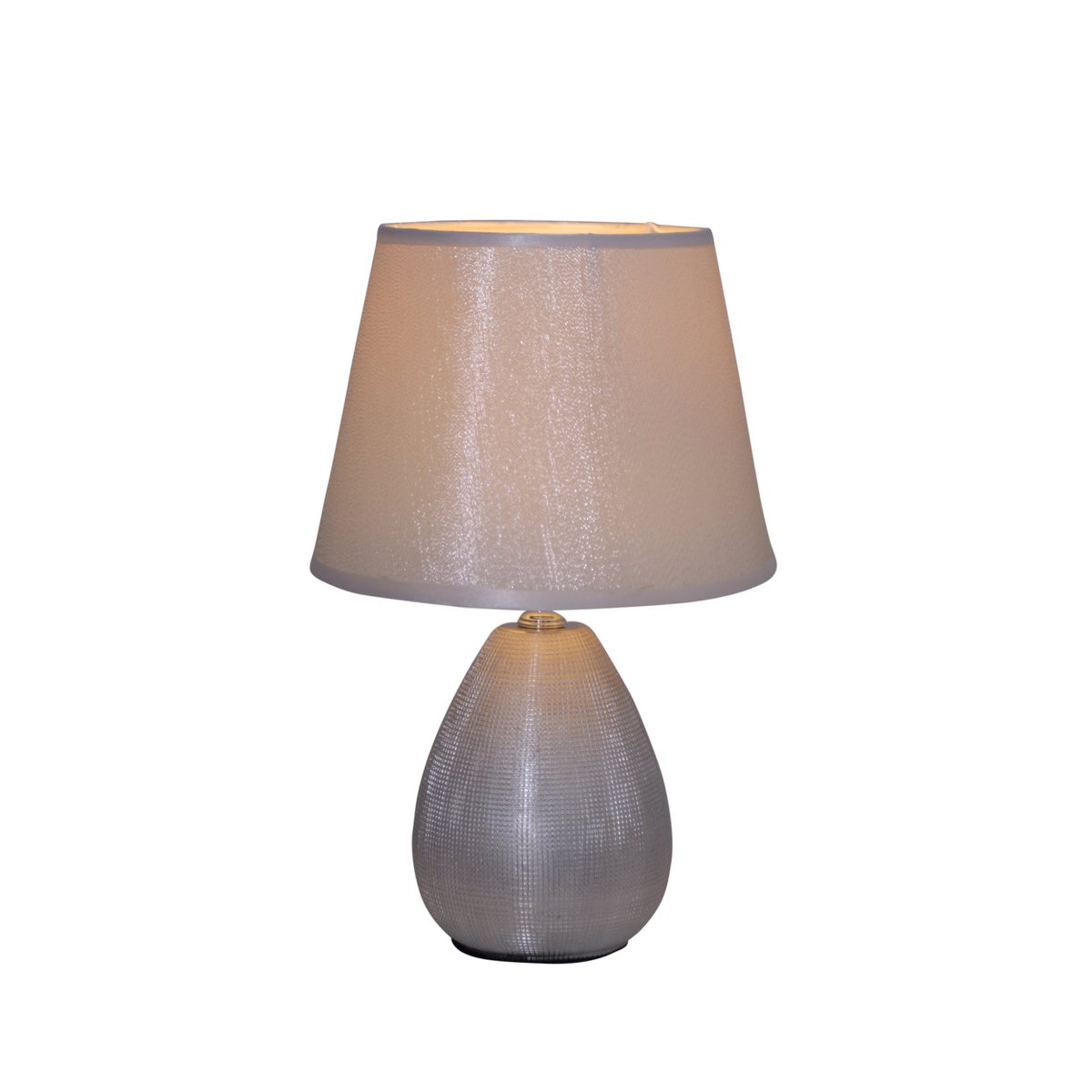 Lampe de table en céramique argentée Simply Ceramics, design élégant