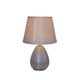 Lampe de table en céramique argentée Simply Ceramics, design élégant