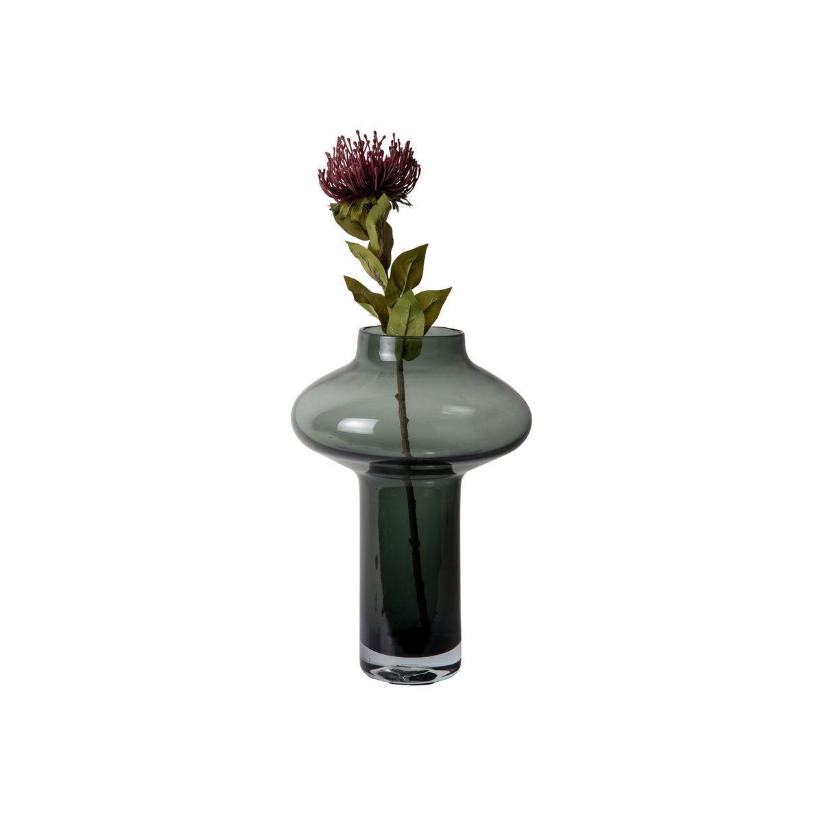Vue de côté du vase Asombroso montrant sa silhouette rétro