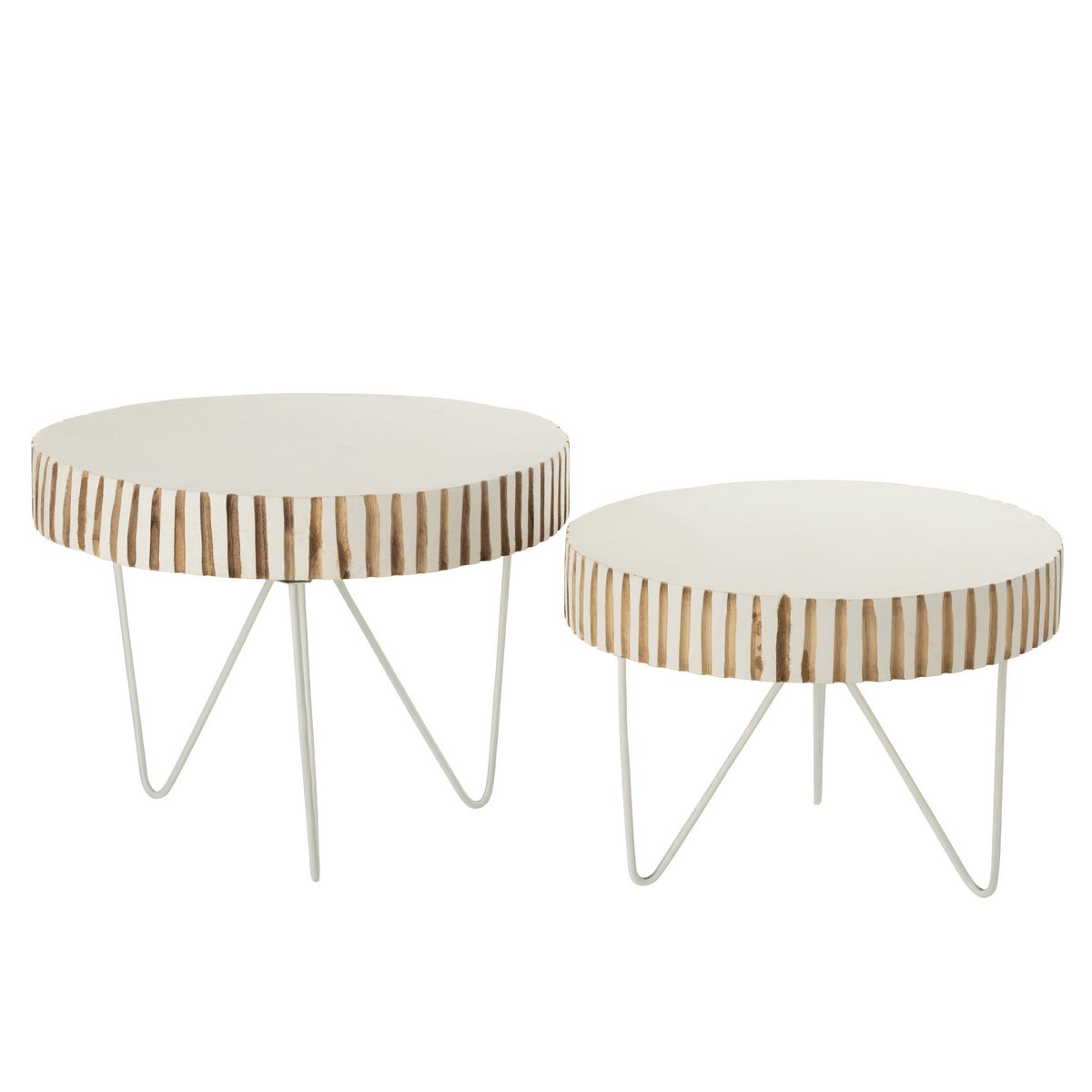 Détail de la table J-Line Ying - finition élégante en blanc