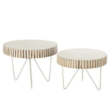 Détail de la table J-Line Ying - finition élégante en blanc