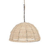 Le pendentif dôme en perles de bois - Naturel