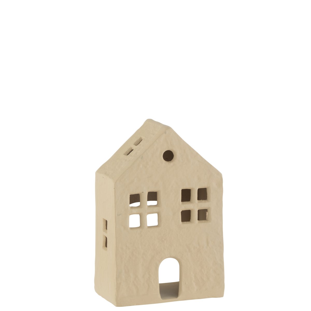Détail du porte-bougie Huis Agra en aluminium blanc
