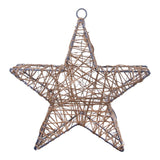 2 décoration de Noël à LED "Star en métal" Ø 25 cm-christmas décorations en métal et textile de nature, avec des LED fermement intégrés