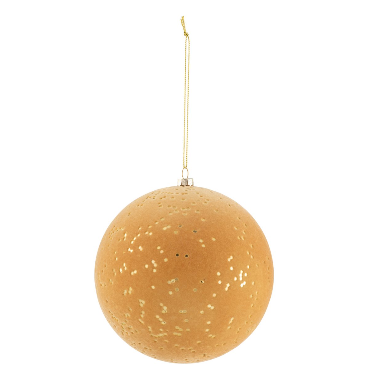 Boule de Noël J-Line Dots décorant un sapin de Noël - ambiance festive