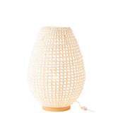 Lampe J-Line Twisted en métal blanc - vue de face