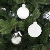 Set de boules de Noël Boules en verre Blanc