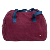Sac Week-End Iona Wine - vue avant avec texture en coton
