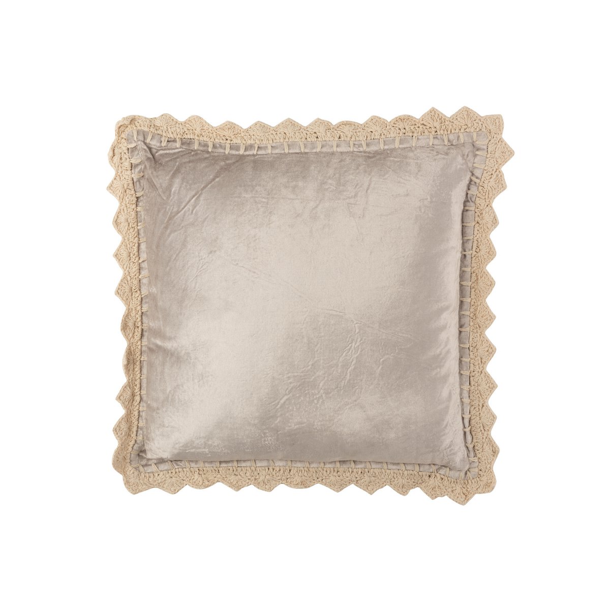 Coussin décoratif J-Line gris, idéal pour salon ou chambre moderne