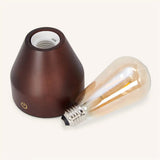Lampe de table rechargeable marron foncé Zavi