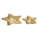 Déco Shell Star 2er set Starlight Gold ou Silver Christmas Decorations Aluminium