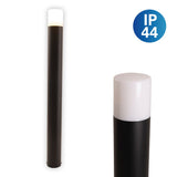 Base extérieure "Torcia" 80 cm de haut, en métal et plastique en noir, E27