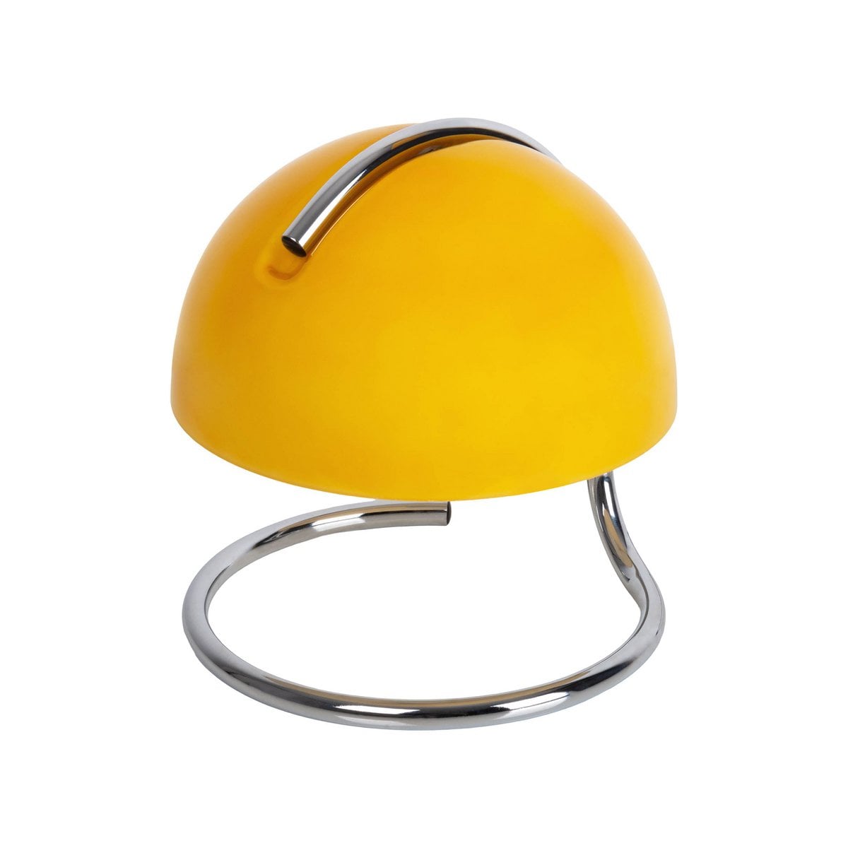 Détail du pied en chrome de la lampe Burano