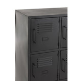 Armoire J-Line - 9 portes - métal - noir