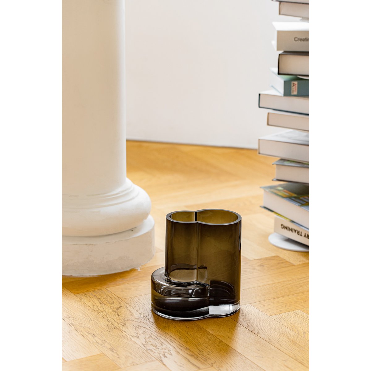 Détails du vase FUSION 20 en verre, inspiré du constructivisme