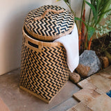 Panier à linge avec couvercle NABIRE en bambou