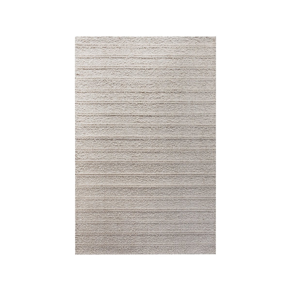 Tapis Dehli ivoire tissé main, vue complète