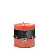 Bougie cylindrique J-Line orange, élégante et moderne pour une ambiance chaleureuse