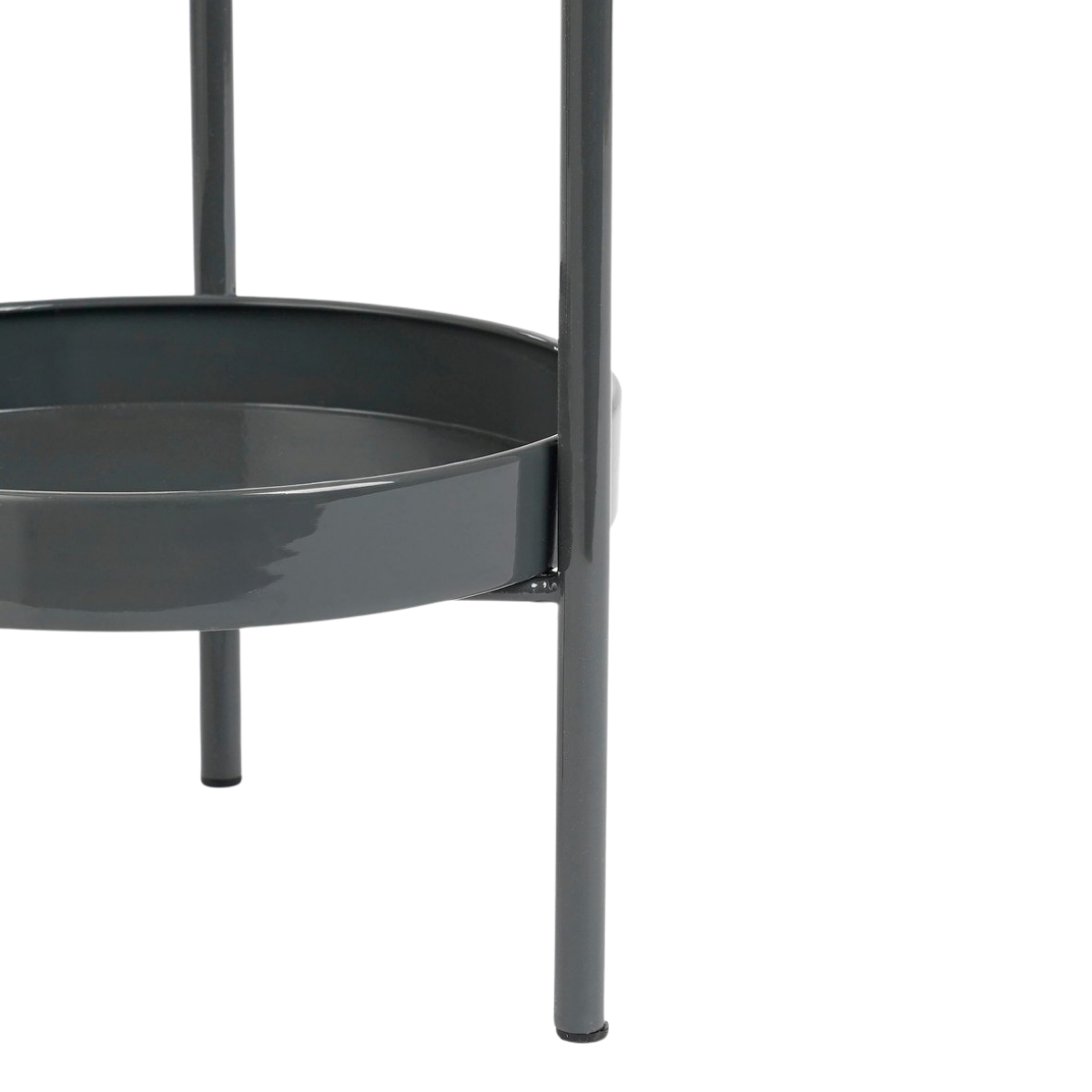 Pot de fleurs Colyn Noir sur pied, design élégant en fer