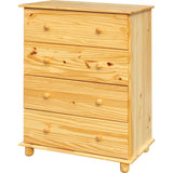 Détail du vernis brillant sur la commode en bois