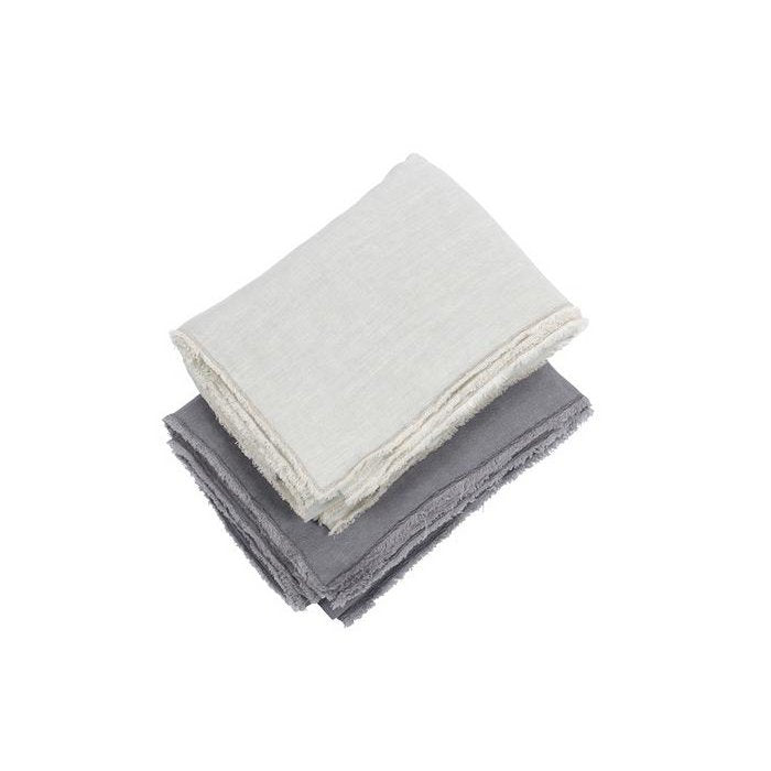 Nappe en lin Michelle gris foncé 150x250