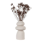 Détail du segment supérieur du vase en grès beige
