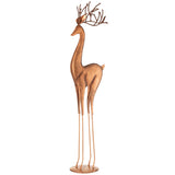 Renne en métal cuivre sur pied, décoration élégante pour Noël