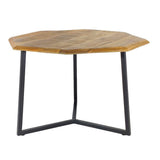 Table basse lot de 2 tables d'appoint octogonales structure métal Las Vegas