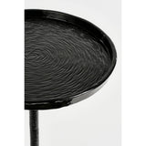 Table d'appoint Colin Noir avec plateau rond et col étroit