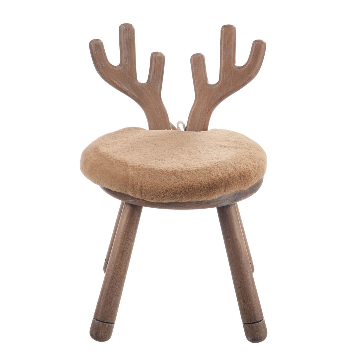 Chaise oreille J-Line en bois naturel vue de face