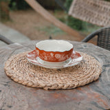 Set de table (Lot de 2, 4 ou 6) PANDAWA 38 cm | Set de table Boho en jacinthe d'eau