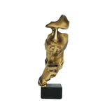 Petit Silence en polyrésine bronze, décoration élégante pour intérieur