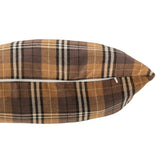 Coussin J-Line Square marron/noir/ocre - vue de face