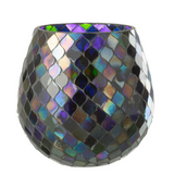 Lanterne J-Line Mosaic en verre violet, vue de face