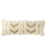 Coussin J-Line rectangle flèches paillettes crème et or sur canapé