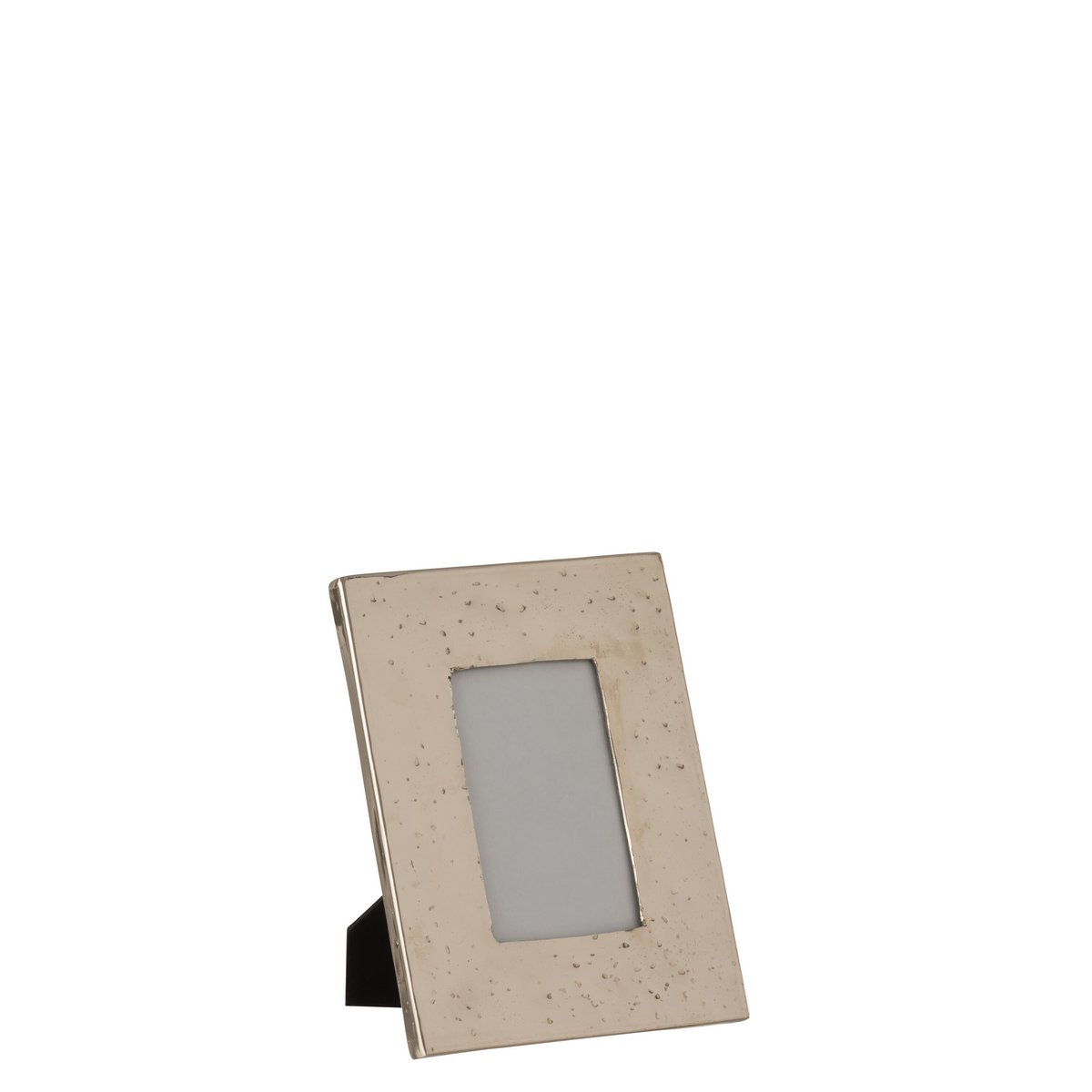 Cadre photo rectangle inégal J-Line en aluminium et verre argenté, élégant et moderne