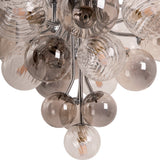PENDANT LAMP "SPHERE" Ø 75 cm, AU S et verre avec différentes structures, éclairage pour le salon, la salle à manger ou le bureau.
