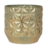 Cache-pot Linske brillant doré 15 cm