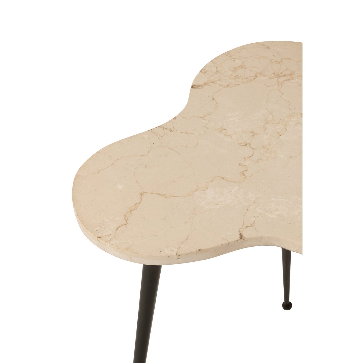 Vue d'ensemble du set de 3 tables d'appoint J-Line, élégance et design.