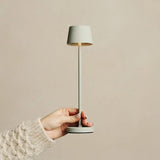 Lot de 4 lampes de table rechargeables avec station de recharge Vondel Mini gris