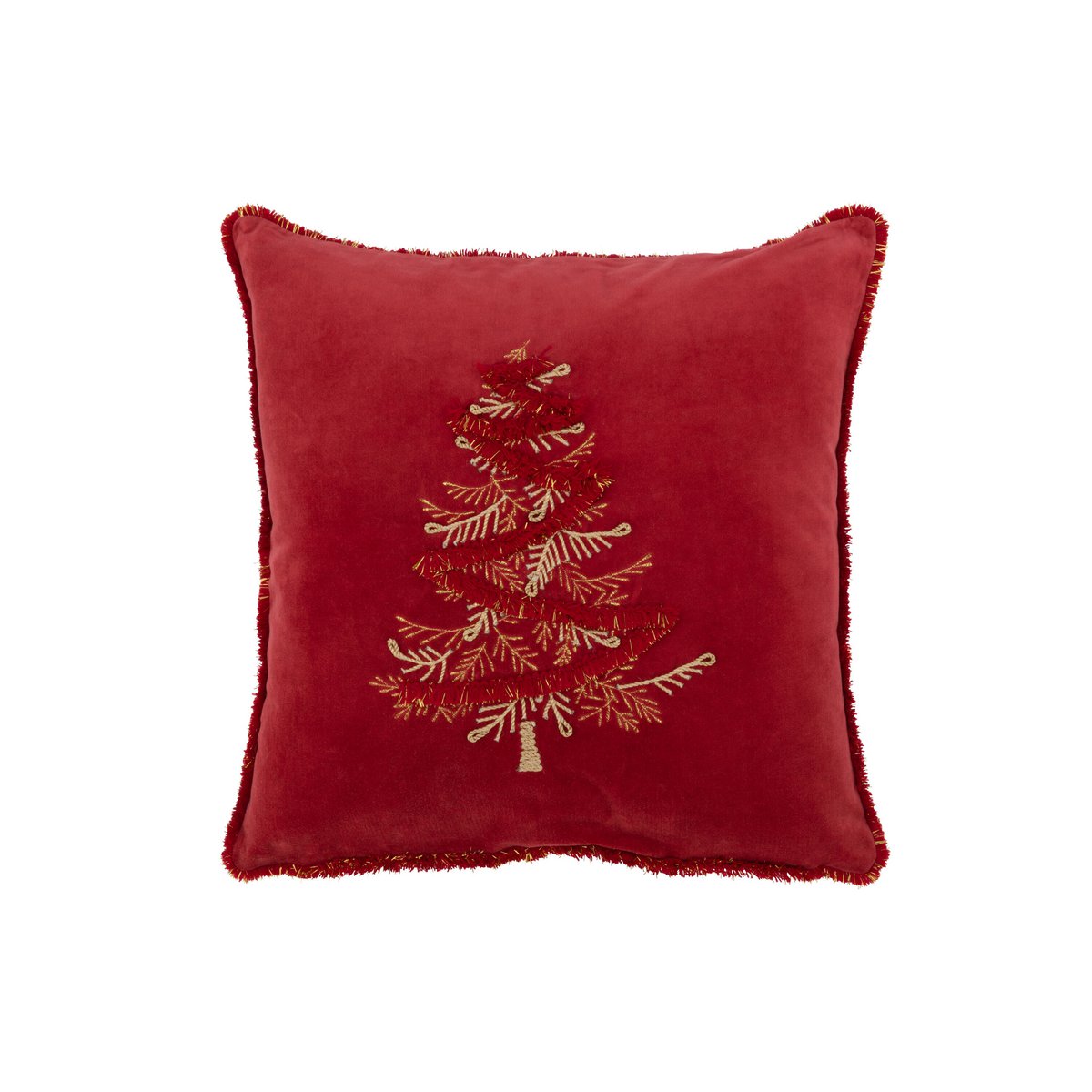 Coussin J-Line Arbre placé dans un salon chic, ambiance chaleureuse