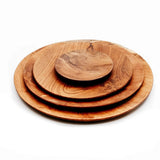 Assiette ronde en racine de teck - XS