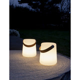 Lampe LED Bristol blanche avec sangle de transport, design moderne