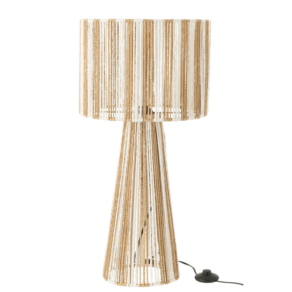 Lampe J-Line Ropes allumée, ambiance chaleureuse