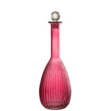 Carafe J-Line Stripes en verre rouge, profil élégant