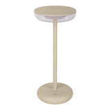 Lampe à poser sans fil dimmable en métal beige